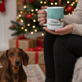 Wiener Wonderland Dachshund Gift Doxie Pappor Mamm Kaffemugg
