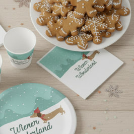 Wiener Wonderland Dachshund Jul Doxie Pappersservett