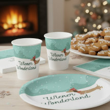Wiener Wonderland Doxie jul Party Pappra Kopp