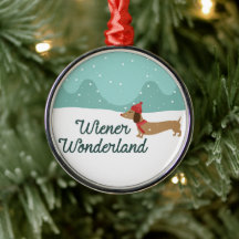 Wiener Wonderland Doxie Julgran Ornament