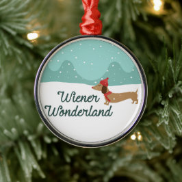Wiener Wonderland Doxie Julgran Ornament