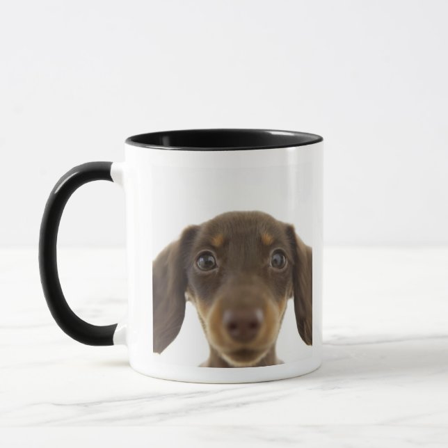 Wienerhund (brunt) 2 mugg (Vänster)