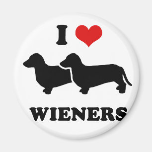 WIENERHUNDUTSLAGSPLATSER - "älskar jag min wiener Magnet