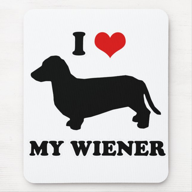 WIENERHUNDUTSLAGSPLATSER - "älskar jag min wiener Musmatta (Framsidan)