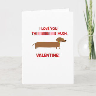 Wienerhundvalentines day helgkort