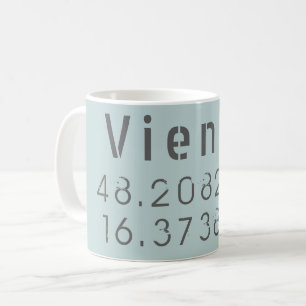 WienLatitude Longitud Kaffemugg