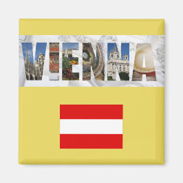 Wienösterrikisk österrikisk Flagga Travel Photos Magnet