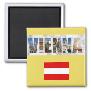 Wienösterrikisk österrikisk Flagga Travel Photos Magnet