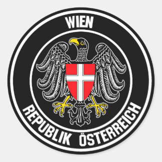 Wienrundans emblem runt klistermärke
