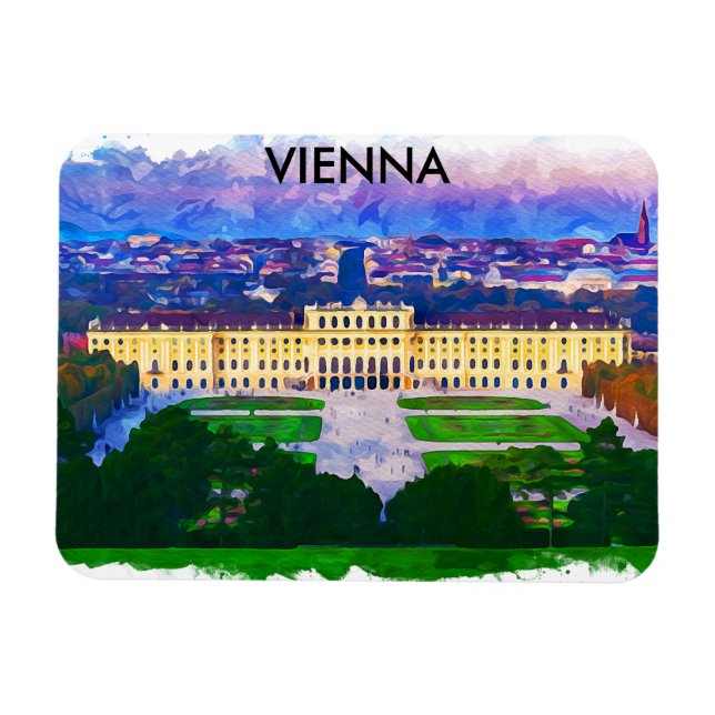 Wiens historiska stadsvy magnet (Horisontell)