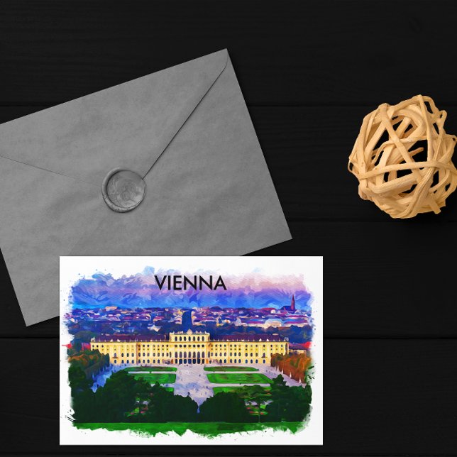 Wiens historiska stadsvy vykort (vienna austria panorama view)
