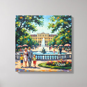 Wiens Schönbrunn Slottsträdgård Utsträckt Canvas