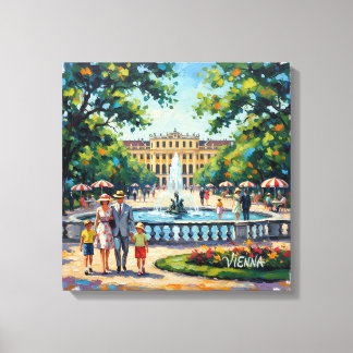 Wiens Schönbrunn Slottsträdgård Utsträckt Canvas