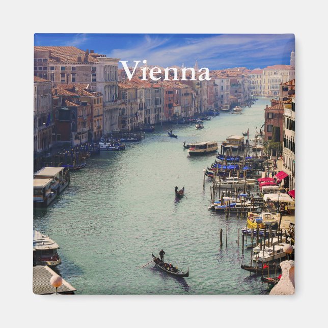 Wiens Vintage Resor Turism Magnet (Framsidan)