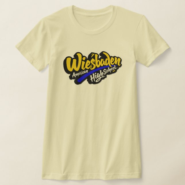 Wiesbaden American High School T Shirt (Laydown)