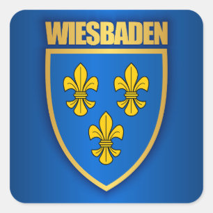 Wiesbaden Fyrkantigt Klistermärke