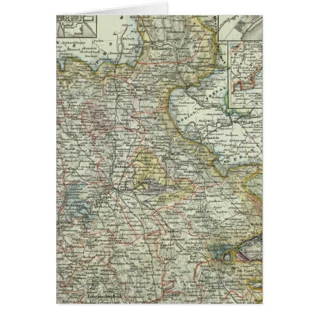 Wiesbaden och Frankfurt Tysklandare Hälsningskort (Framsidan)