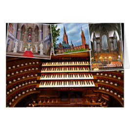Wiesbaden orgel och Marktkirche Hälsningskort