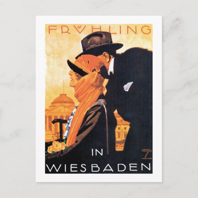 Wiesbaden Reseposter Vykort (Framsida)