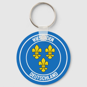 Wiesbaden Round Emblem Nyckelring