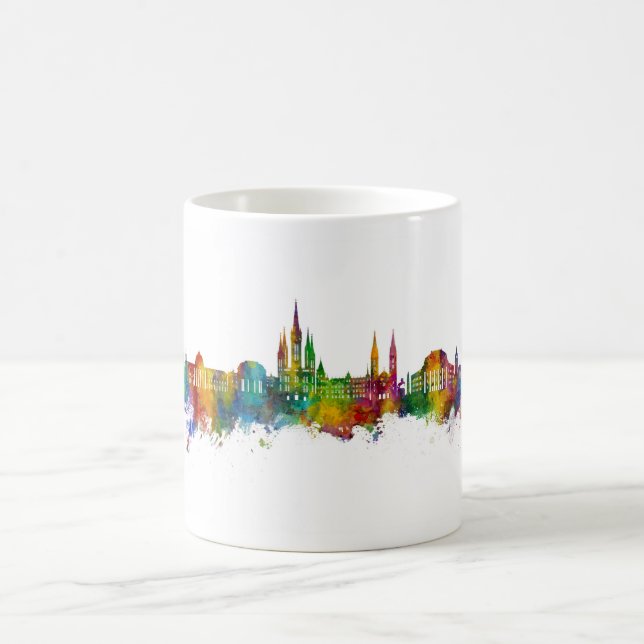 Wiesbaden Tyskland Skyline Kaffemugg (Center)