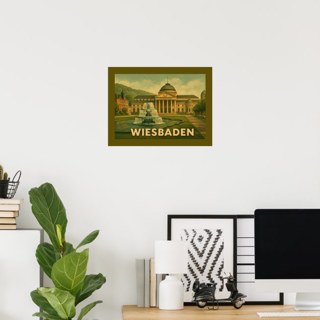 Wiesbaden Tyskland Stad Konst Poster (Hemmakontoret)