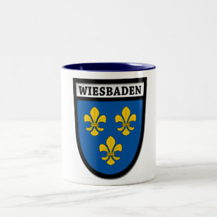 Wiesbaden vapensköld (Wappen) 0010 Två-Tonad Mugg