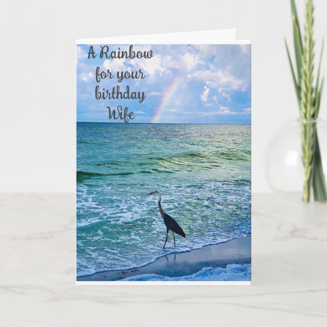 **WIFE** A *RAINBOW* JUST FÖR *DITT BIRTHDAY*-KORT KORT (Framsida)