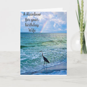 **WIFE** A *RAINBOW* JUST FÖR *DITT BIRTHDAY*-KORT KORT