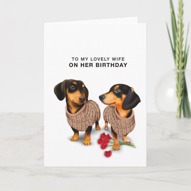 Wife Birthday Card  Kort (Framsida)