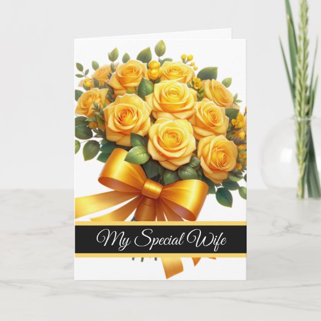 Wife Birthday Card Kort (Framsida)