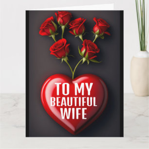 WIFE BIRTHDAY RO ROMANTIC GREETING CARD KORT