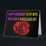 WIFE-KORT grattis på födelsedagen RÖD ROS Kort<br><div class="desc">WIFE-KORT grattis på födelsedagen RÖD ROS</div>