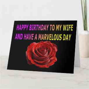 WIFE-KORT grattis på födelsedagen RÖD ROS Kort