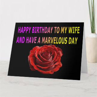 WIFE-KORT grattis på födelsedagen RÖD ROS Kort