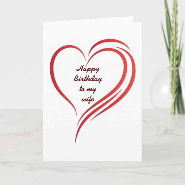 **WIFE**MED ALLA MIN KÄRLEK PÅ DIN BIRTHDAG KORT (Framsida)