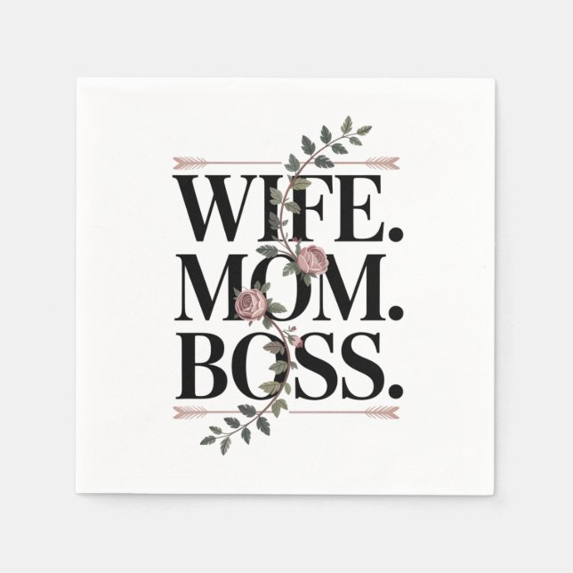 Wife. Mom. Boss. Pappersservett (Framsidan)