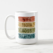 Wife Mom Boss Realtor Personalized