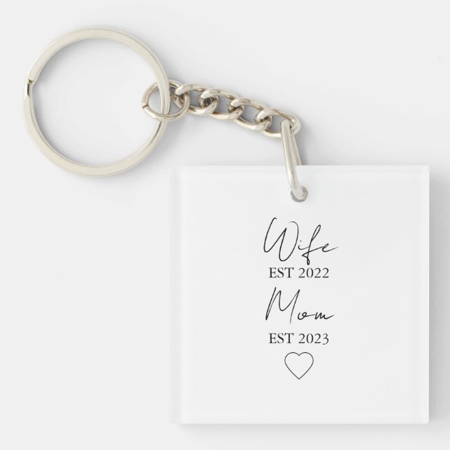 Wife & Mom Est. – Minimalist Valentine Gift (Framsidan)