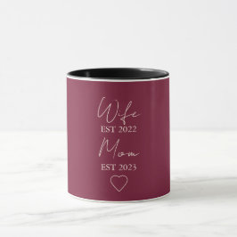 Wife & Mom Est. – Minimalist Valentine Gift Mugg