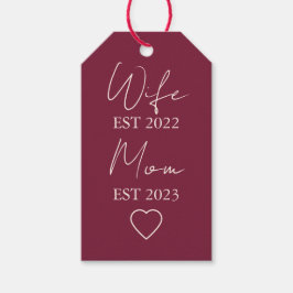 Wife & Mom Est. – Minimalist Valentine Gift Presentetikett