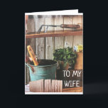 **WIFE** & MY *FAVORITE GARDENER* BIRTHDAY KÄRLEK  KORT<br><div class="desc">TACK FÖR ATT VI STOPPADE MED 1 AV MINA ÅTTA LAGER</div>