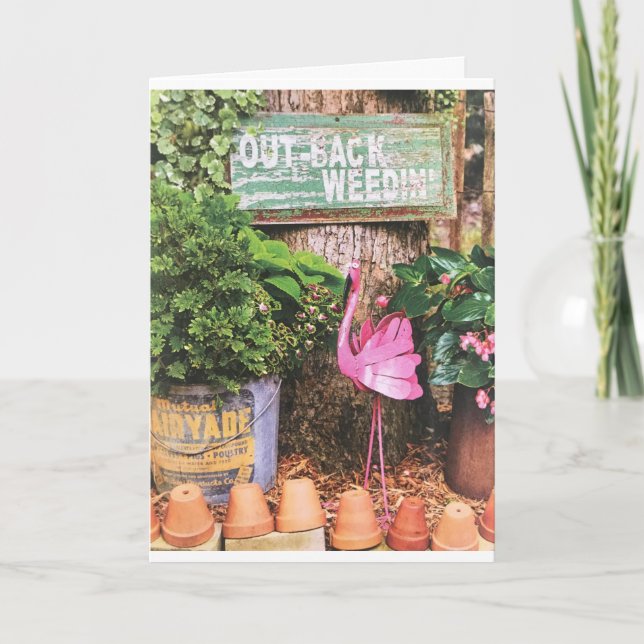 **WIFE** & MY *FAVORITE GARDENER* BIRTHDAY KÄRLEK KORT (Framsida)