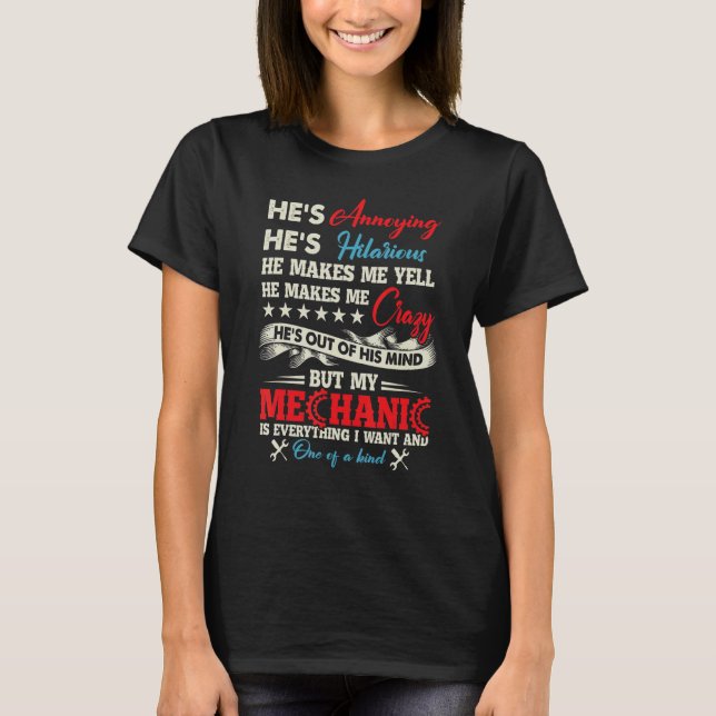 Wife of Mechanic  married to mechanic T Shirt (Framsida)