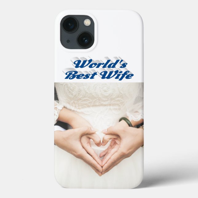 Wife Photo sea blue iPhone Case (Baksida)