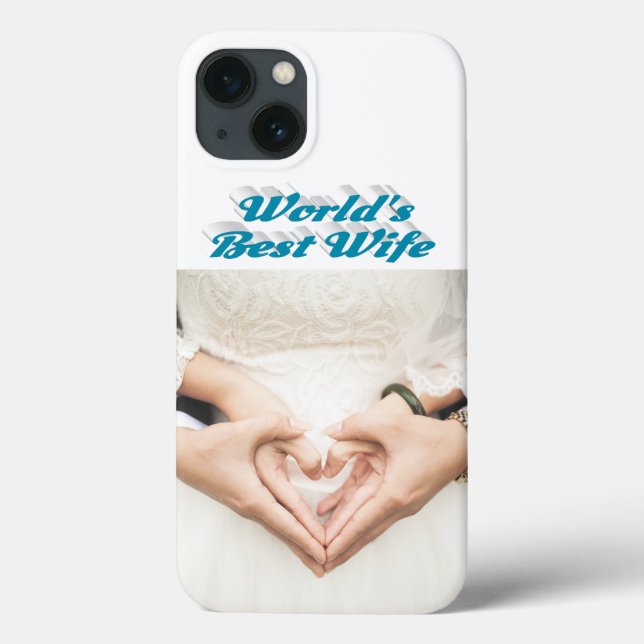 Wife Photo sky blue iPhone Case (Baksida)