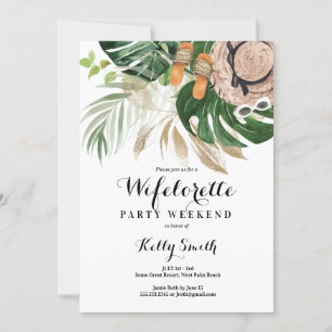 Wifelorette Helg Getaway Itinerary Inbjudningar