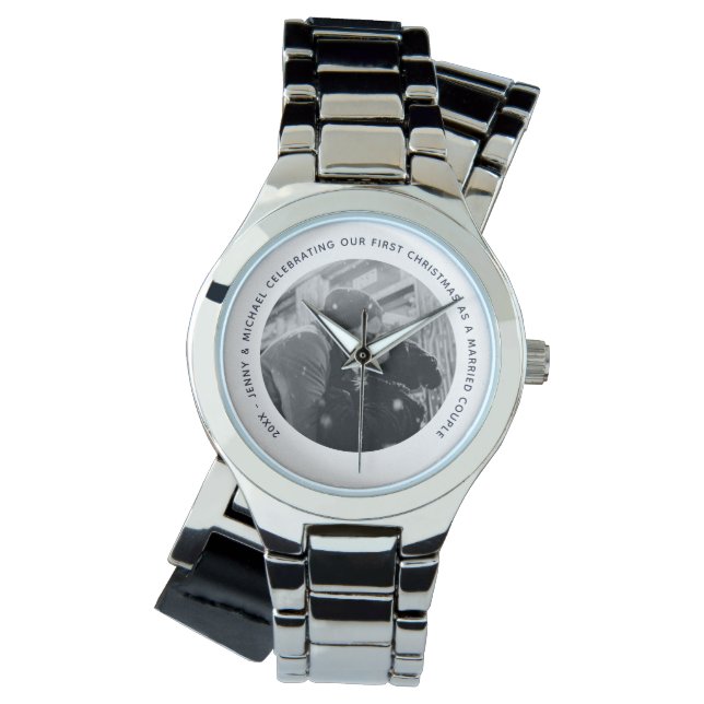 Wifes 1:a årsdagen av PHOTO Gift från Make Armbandsur (Framsida)