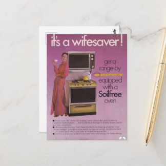 “Wifesaver” Retro Ugnsannons Vykort