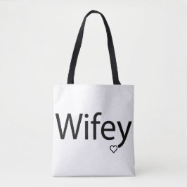 Wifey - Anpassningsbar Tote Bag-nummer för allt-öv Tygkasse